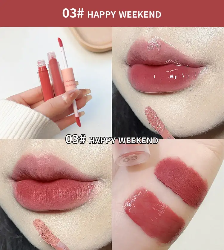 Double End Lip Glaze Matte and Glossy Shades Review