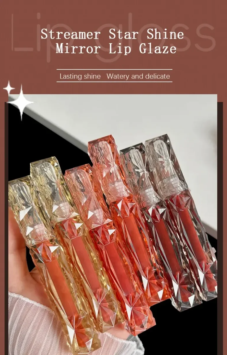 Collection of Mirror Water Glass Lip Gloss diamond shaped bottles