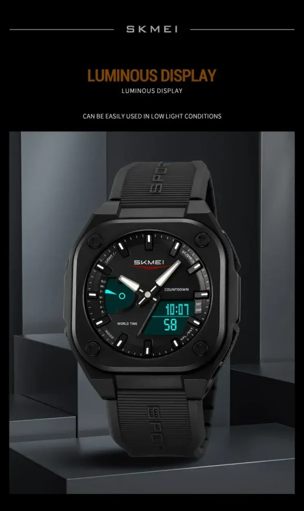 SKMEI 2328 digital backlight display for night vision and low light