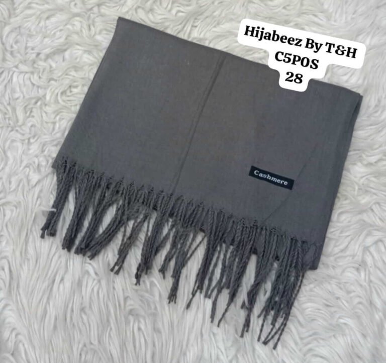 Premium Grey Sky Pashmina Hijab – Imported Cashmere Edition