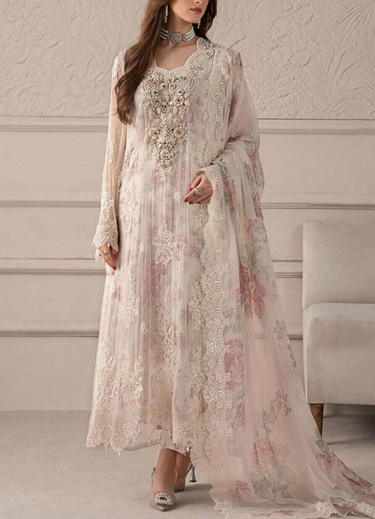 Maria B Luxury Chiffon Collection – Exquisite Handwork & Digital Silk (Design 5320)