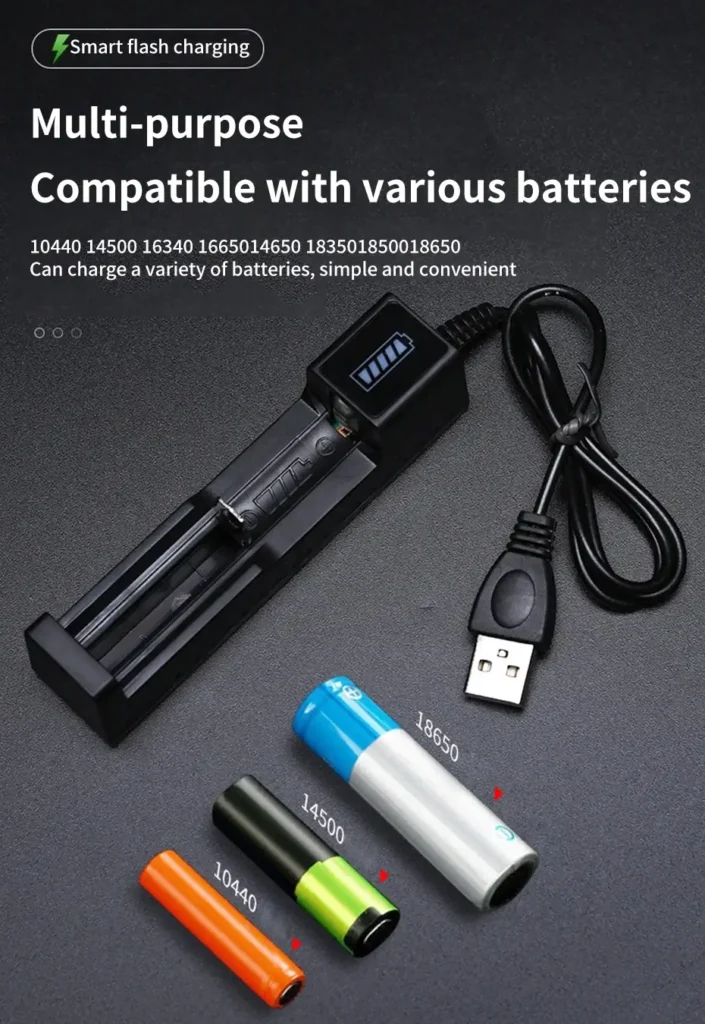 Best 18650 Battery USB Charger with Smart Fast Charging
