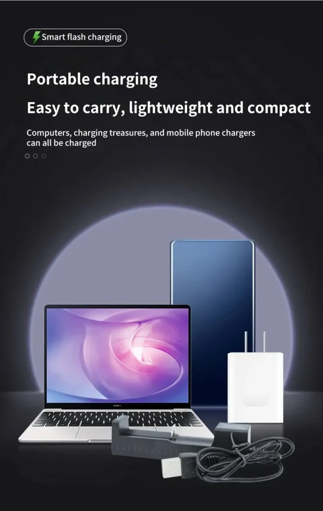 Universal 1, 2, and 4 Slots 18650 Battery Charging Station