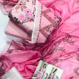 Soft Pink Floral Digital Printed Lawn Suit Salina Vol 6 2026