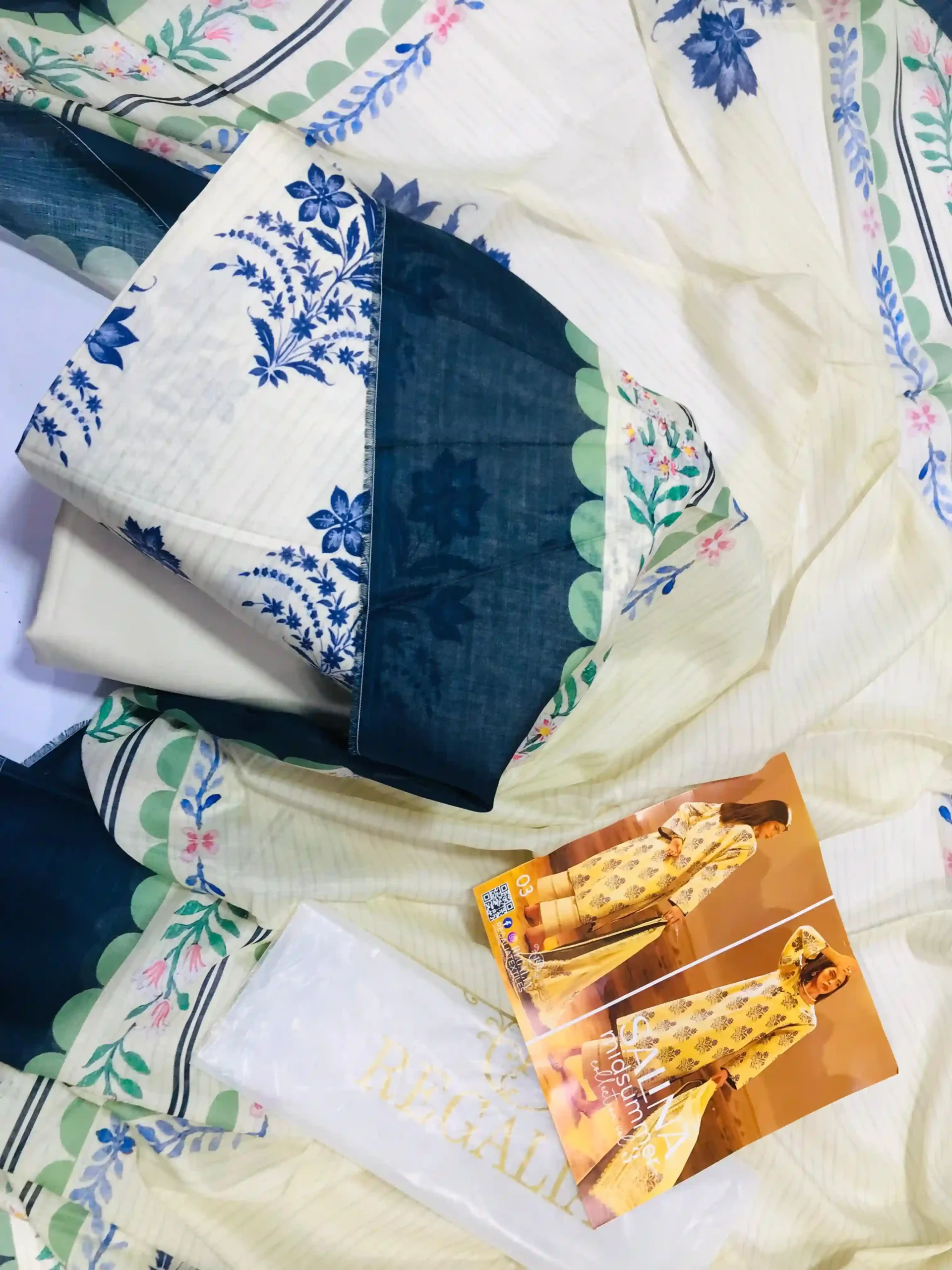 Salina Midsummer Vol 3 Design 07 - Black and Orange Abstract Print Midsummer Lawn