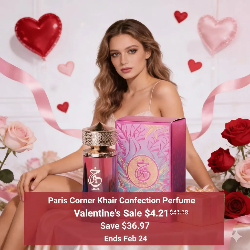 Elegant bottle of Paris Corner Khair Confection with a stunning color contrast body.