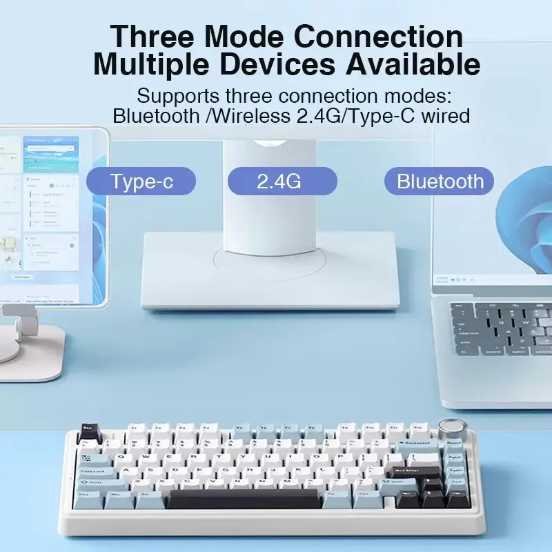 AULA F75 Supporting Bluetooth 2.4G and Type-C Connection