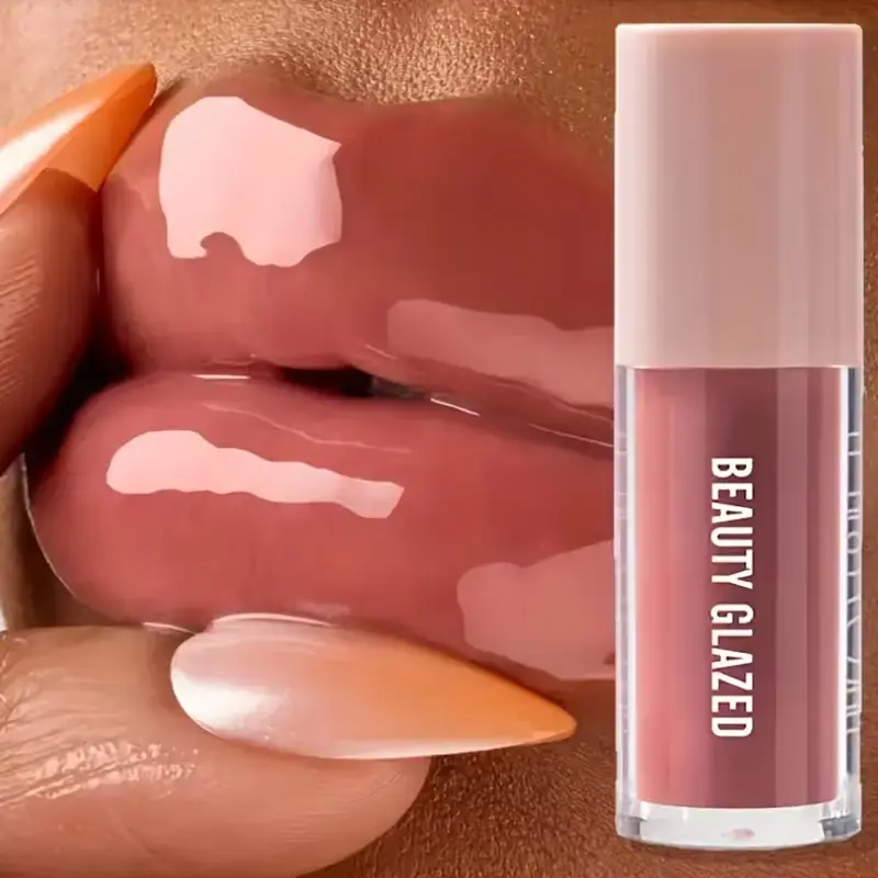 Close-up of hydrating high-shine lip glaze texture.