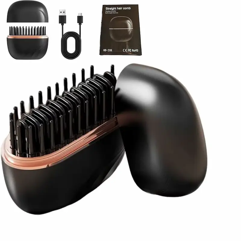 A close-up unboxing layout featured in our comprehensive Capsule Hair Straightener Review showing the cap and sleek main body.