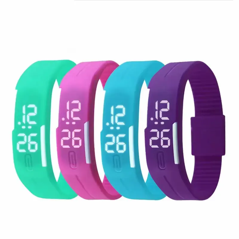 Colorful LED wristbands showcasing the lightweight and flexible design of these wearable accessories.
