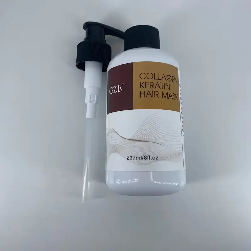 GZE Hair Mask bottle with separate pump for freshness