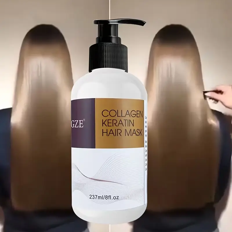 Mirror-like shine on hair after using GZE Keratin treatment