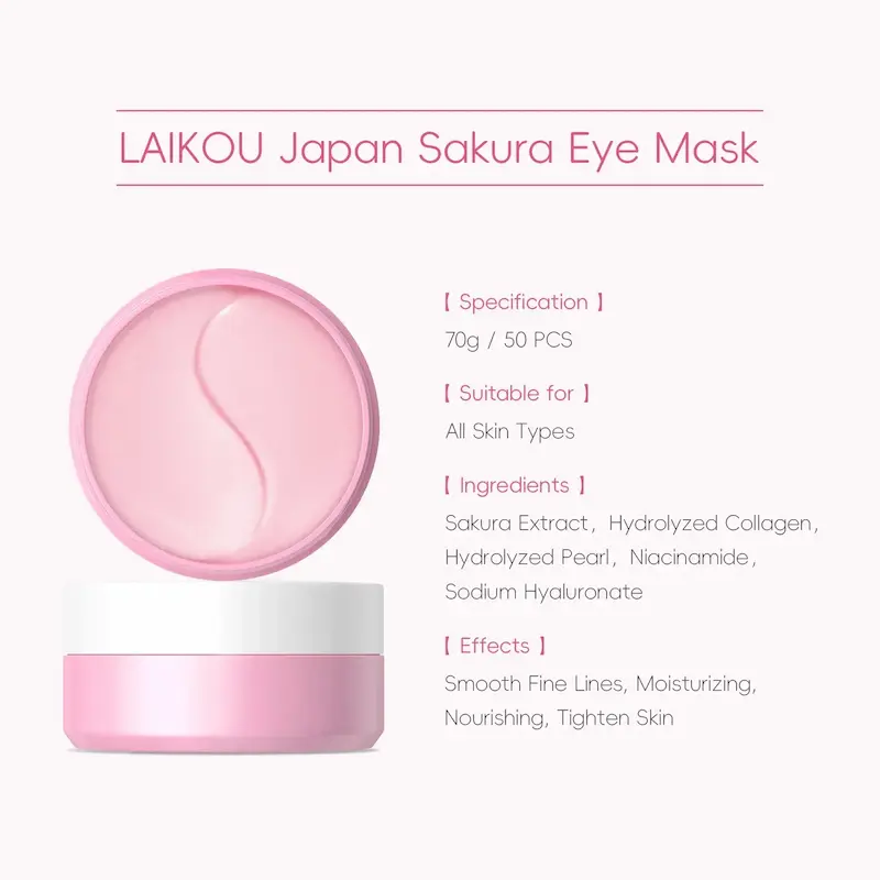 A detailed Sakura skin care review breakdown of eye mask ingredients including hydrolyzed collagen and niacinamide.