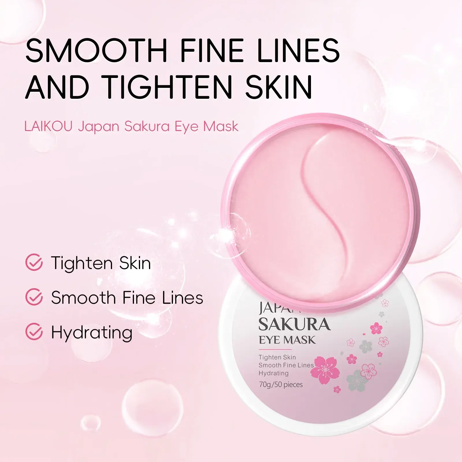 Sakura eye mask for tightening skin and smoothing fine lines.