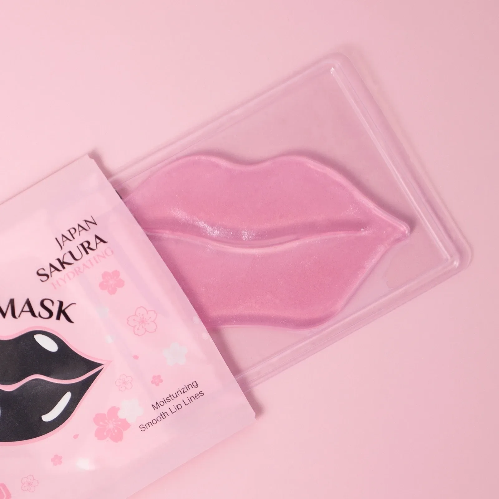 Pink hydrating lip mask for smoothing lip lines.