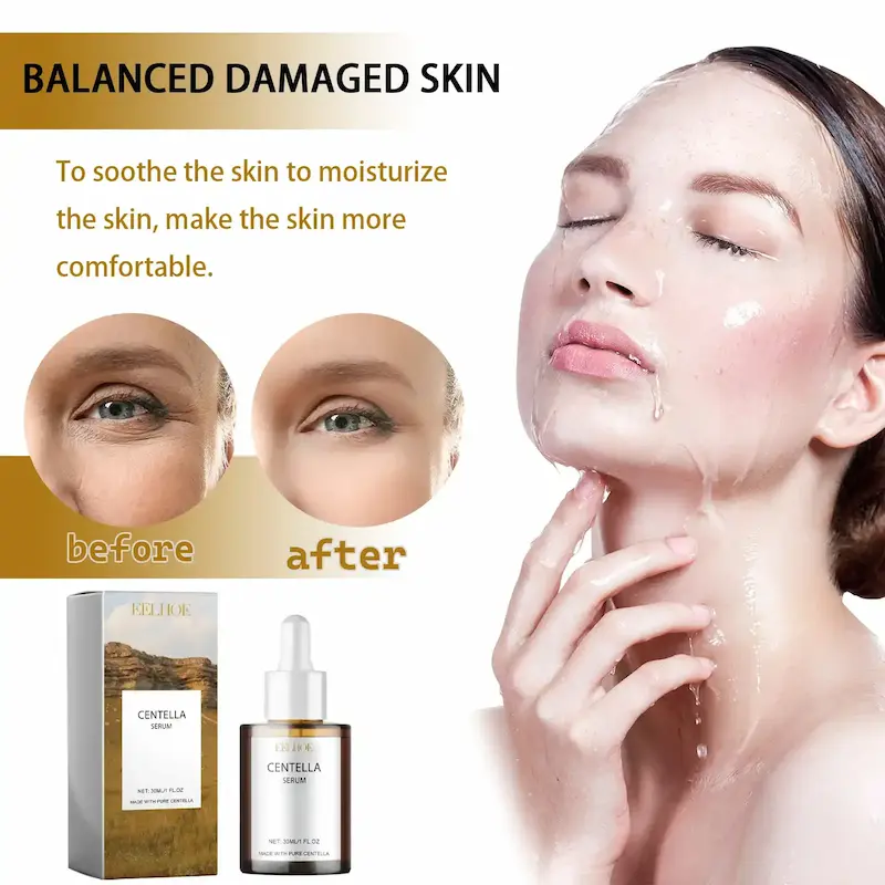 Real results from our Centella Skin Care Review displaying balanced and hydrated damaged skin.