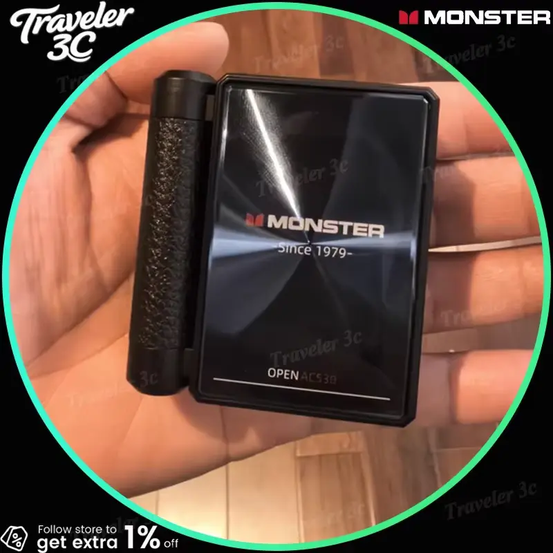 Compact charging case shown in MONSTER AC530 Earphones Review.