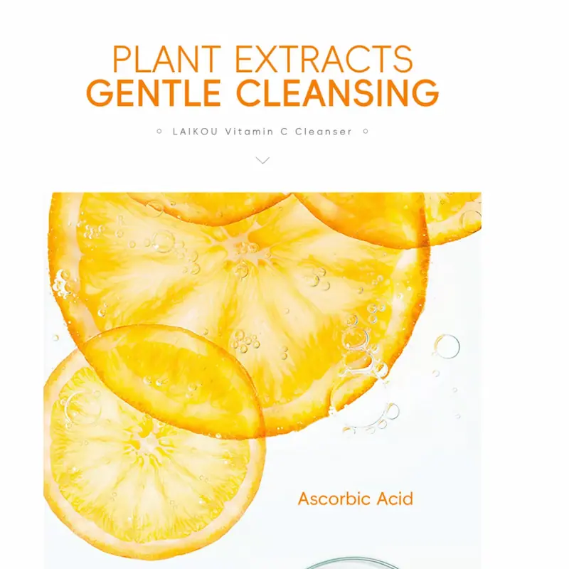 Fresh orange slices in water representing Ascorbic Acid and gentle plant-based cleansing.