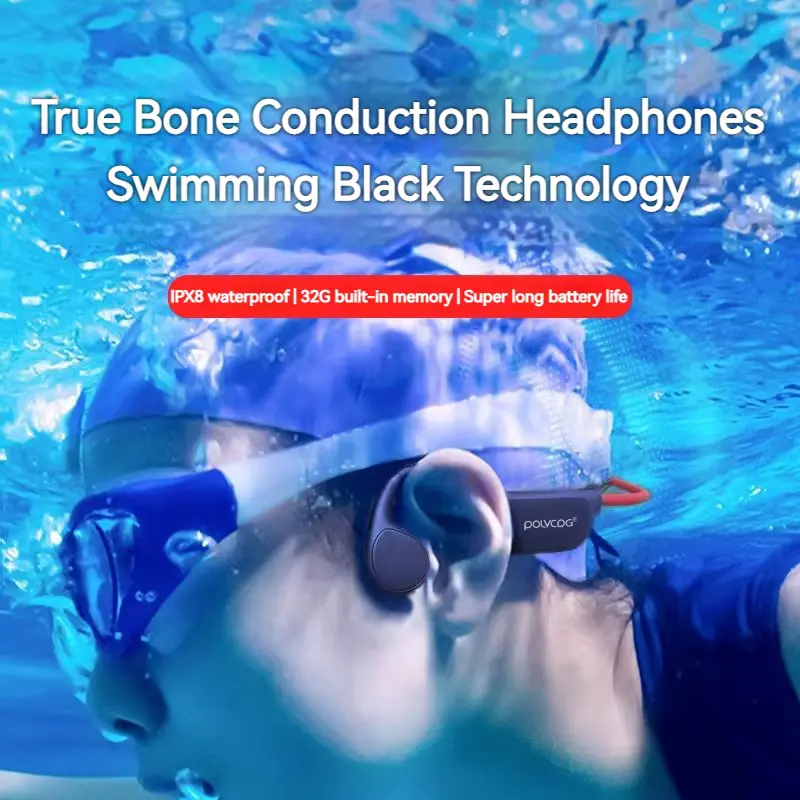 Swimmer underwater testing audio performance for POLVCDG X7 Headset Review.