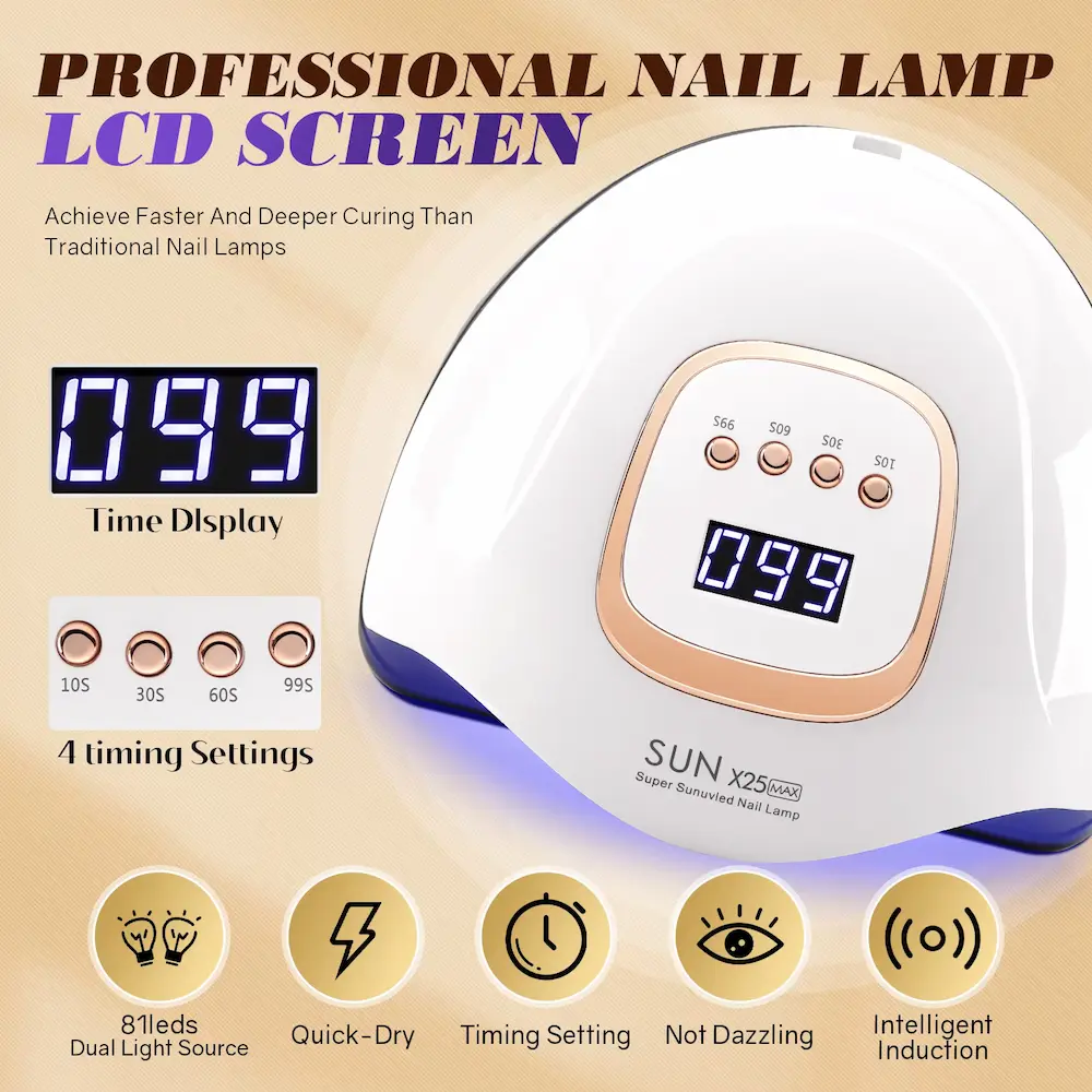 Digital LCD timer display features highlighted during SUN X25 MAX Review.
