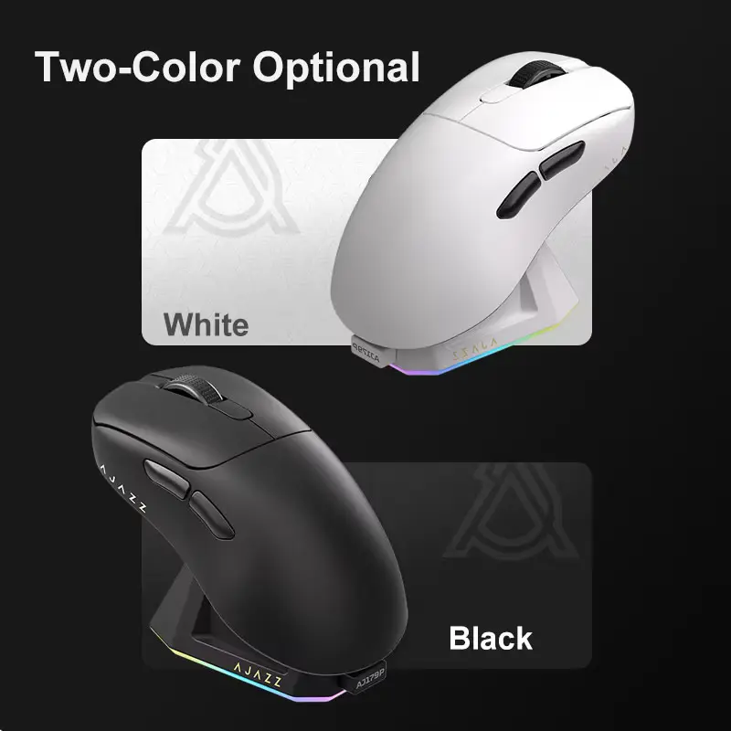 AJAZZ AJ179 PRO available in Meteorite Black and Cloud Peak White with magnetic charging bases.