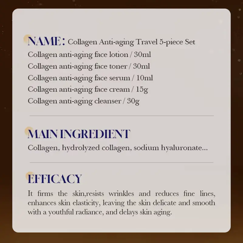 Detailed ingredients list including hydrolyzed collagen and sodium hyaluronate.