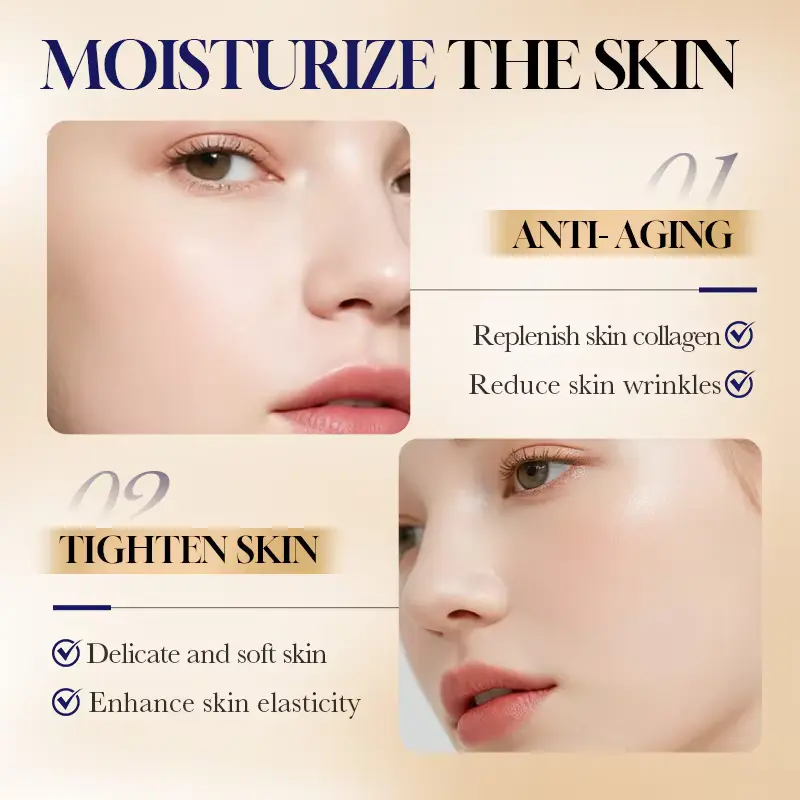 Close-up of smooth skin showing the anti-aging and skin tightening effects of collagen.