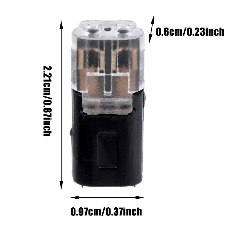 Precise size measurements and dimensions of the car wire terminal.