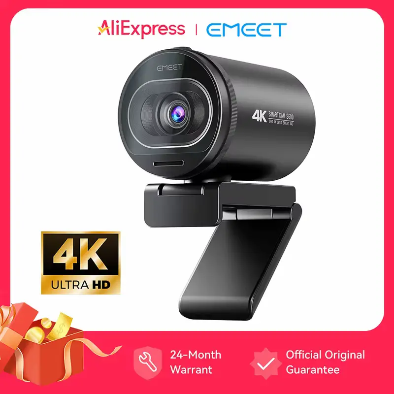 EMEET S600 which is the best 4K streaming webcam with official warranty.