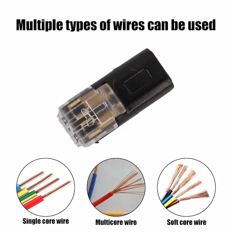 Multiple wire types compatible with 2 Pin Way Plug Waterproof Electrical Connector.