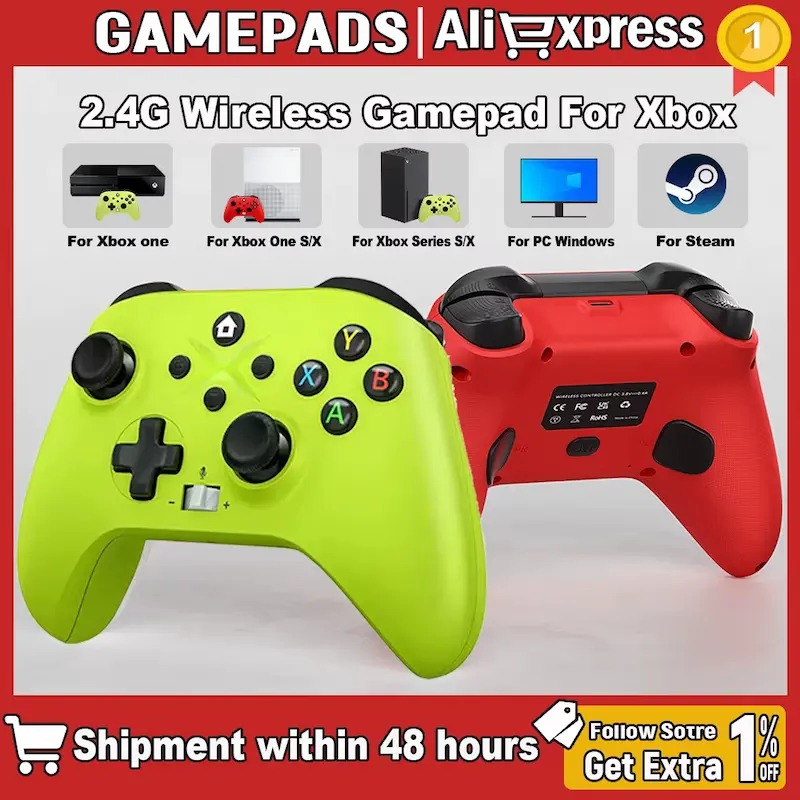 bonacell wireless gamepad review showing multi-platform compatibility for Xbox One, Series X S, and PC.