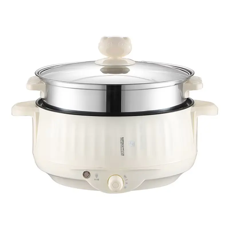 Double-layer Balashov cooking pot with stainless steel upper tray and lid.