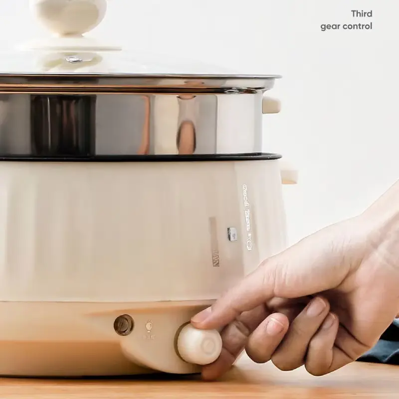 Multi-Cooker Electric Pot with adjustable control knob for everyday cooking.