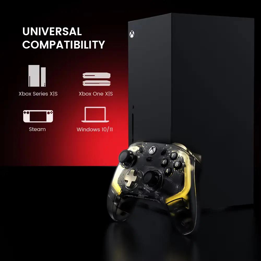 Universal compatibility showcase featured in a GameSir Kaleid Flux Review.