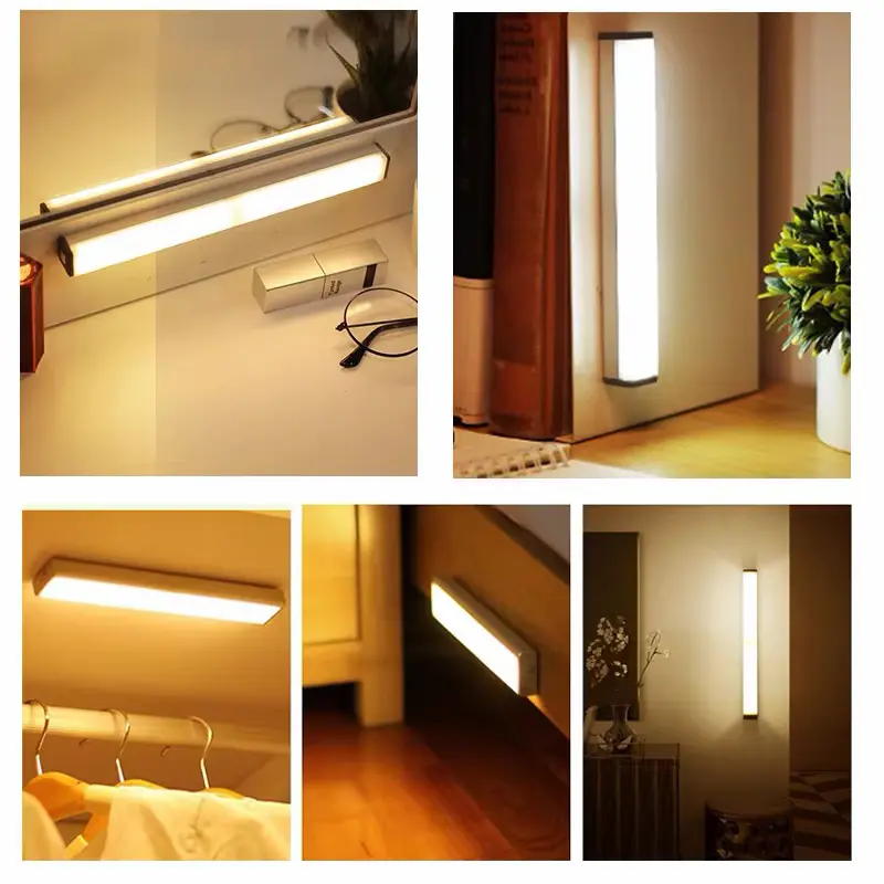 Under cabinet and wardrobe lighting setup for home spaces.
