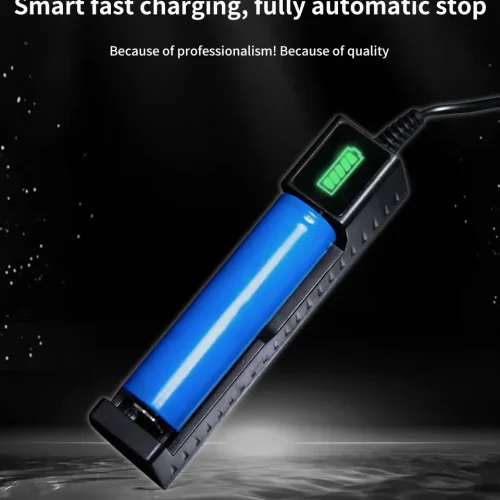Universal 18650 smart USB battery charger with fully automatic stop and rapid charging.